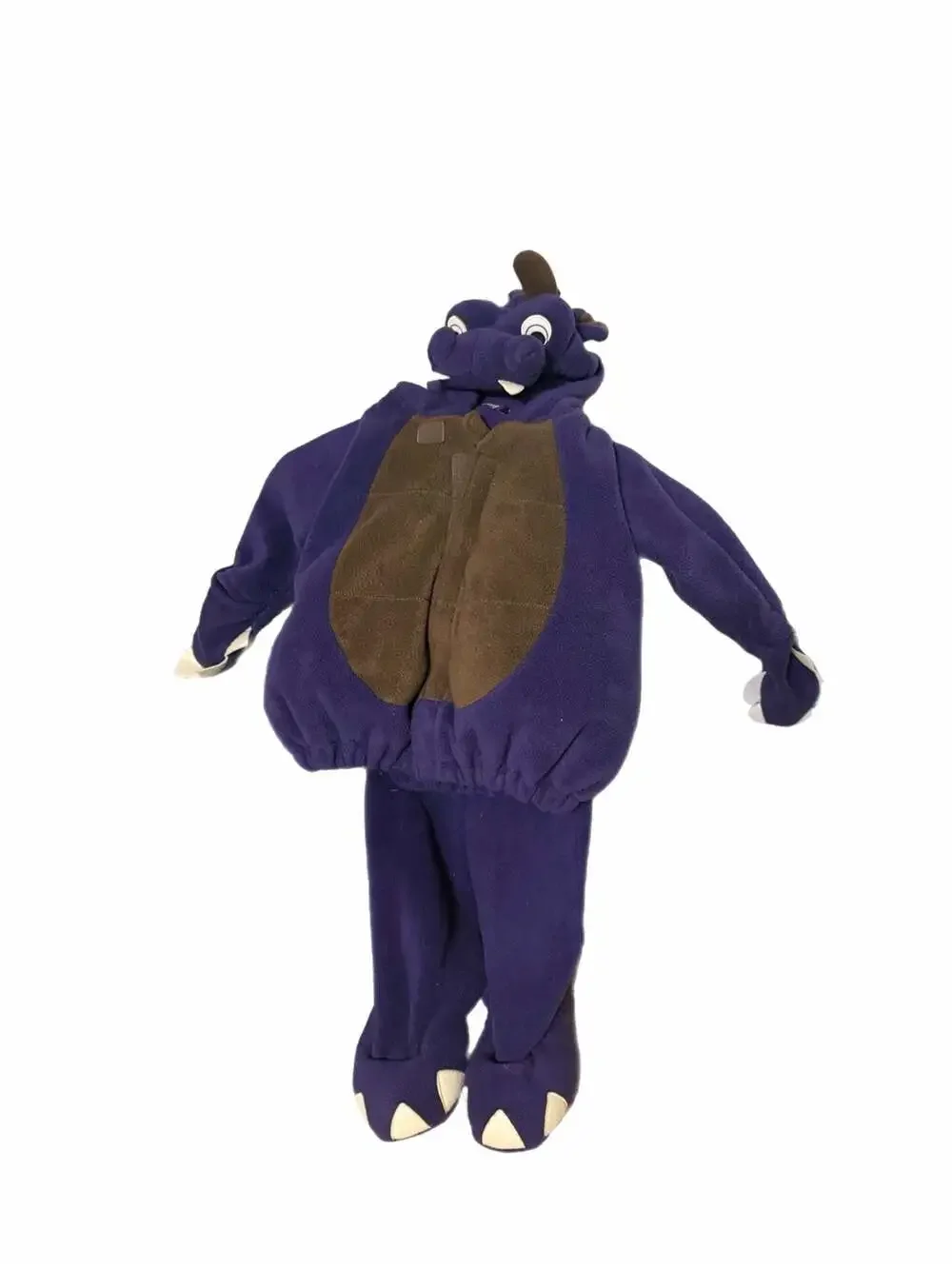 12-18 mos Old Navy Purple Dragon Halloween Costume Fleece Outfit vtg Y2K